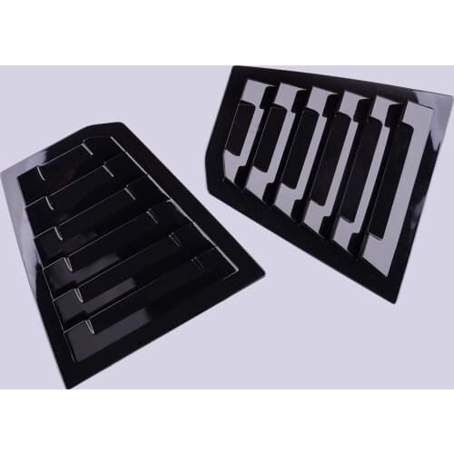 1Pair Gloss Black Rear Side Window Quarter Scoop Louver Shutter Cover Trim ABS Fit For Chevrolet Cruze 2016 2017 2018 2019