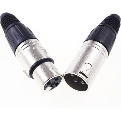 10 sets Cannon X Series Latch Rubber XLR Connector Plug / Jack male & Female 3 poles for stereo Microphone / Karaoke Device