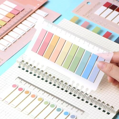 200pcs/set PET Wateproof Planner Stickers Index Separator Bookmark Self-Stick Notes School Supplies