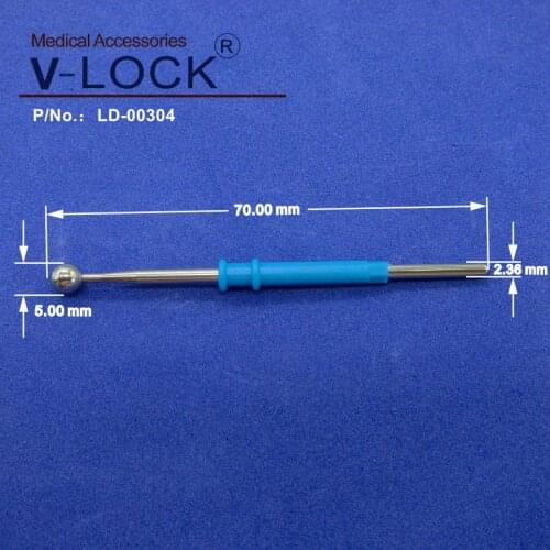 2018 wholesale electrosurgical ESU pencil electrode cautery pencil ball electrode 2.36*70mm 10pcs packing