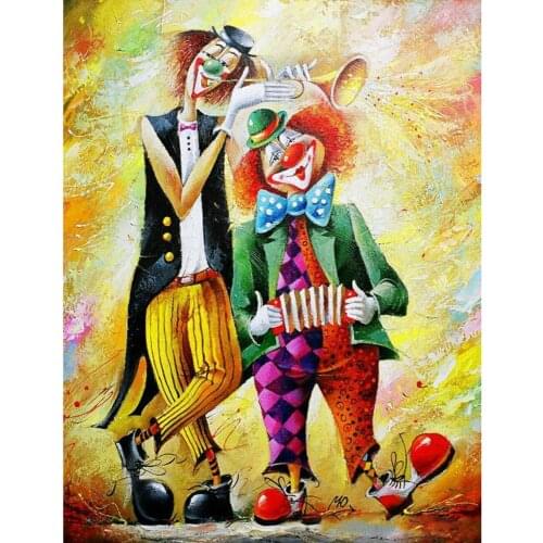 5D DIY Diamond Painting Comedy, clown Full Drill Diamond Embroidery Cross Stitch Mosaic Craft Kit Home Decor New Year Gift
