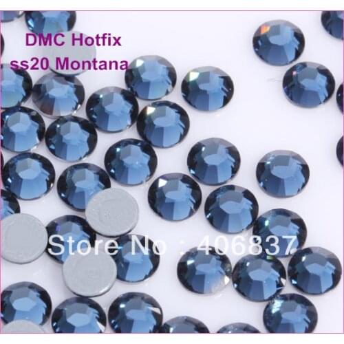 Free Shipping! 1440pcs/Lot, ss20 (4.8-5.0mm) High Quality DMC Montana On Rhinestones / Hot fix Rhinestones