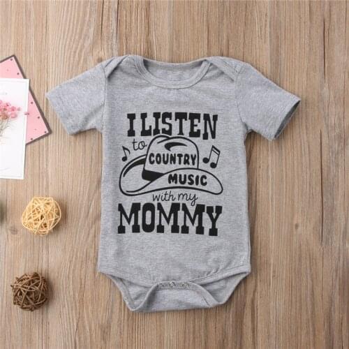 DERMSPE Fashion Newborn Infant Baby Boys Girls Short Sleeve Letter Print Climbing Soft Cotton Romper Summer Baby Clothes Gray
