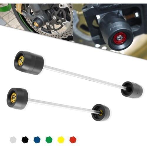 For Kawasaki ZZR1400 ZX-14R 10-16 Z900 17-20 Z900RS 17-20 Front & Rear Wheel Fork Axle Sliders Crash Protectors