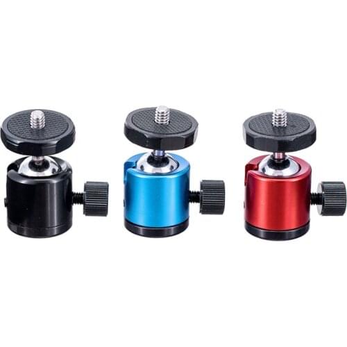 Mini Ball Head 1/4" Screw Mount 360 Swivel Bracket Metal Stand Holder for DSLR Camera Tripod Accessories