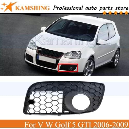 CAPQX Front Bumper Fog light frame cover For V W Golf 5 GTI 2006-2009 Front Fog lamp frameRunning light Foglight frame
