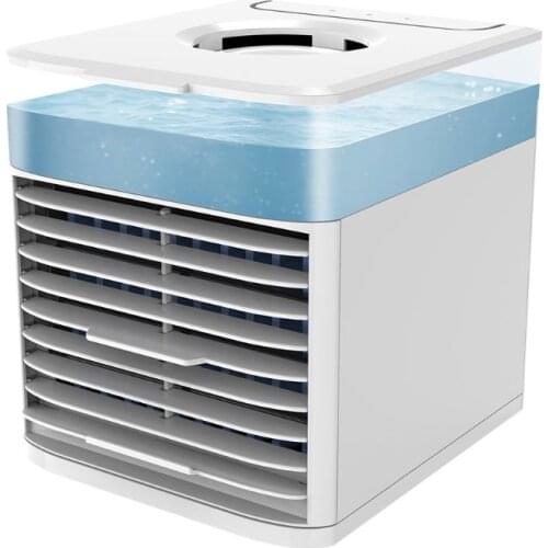 Mini Portable USB Air Conditioner 3-in-1 Air Cooler Evaporative Cooler for Home Office 3 Speeds 7-Color Light