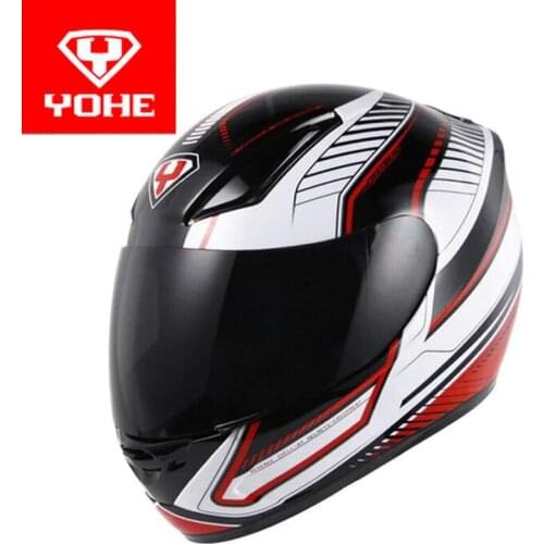 2017 Winter New YOHE Full Face Motorcycle Helmet Motorbike Helmets with PC Lens visor ABS Motor Knight Motocross protection