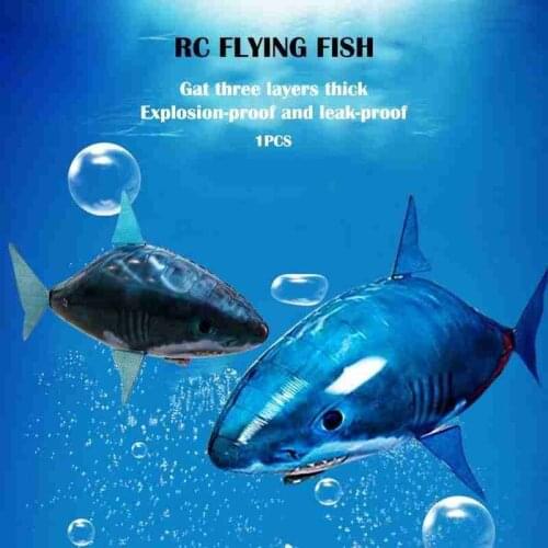 Inflatable Remote Control Flying Fish Air Swimming Infrared Rc Shark Toys Gifts Party Decoration Flying Balloons Clown Fish Toy