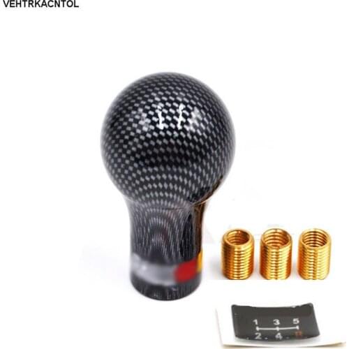 New Racing Carbon Fiber 5 Speed Gear Shift Knob For Mitsubishi Evo Lancer Ex Manual Gear Ball