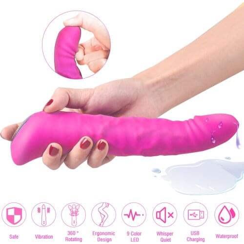 New 360° Rotating Vibrator Realist Secret Dildo Vibrator Dildos For Women Rotating Magic Wand Female Vagina Clitoris Masturbator