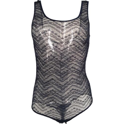 Solid Color Lace Thin Perspective Sexy Tank Bodysuit for Women Female Lingerie Underwear Gift for Lover S-XL SLA020