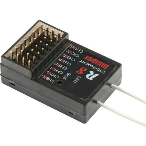 Jumper R8 16CH Sbus Receiver Compatible Frsky D16 D8 Mode Radio Remote Controller Plastic Special for PIX PX4 Flight Control
