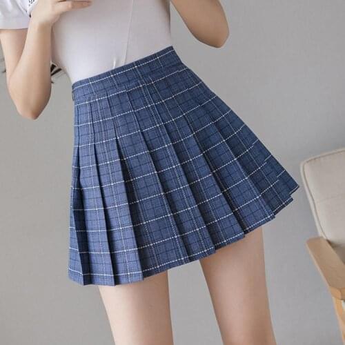 Pleated Skirt High Waist Large Hem Solid Color Girls Sexy Skirt A Line Skirt for Women