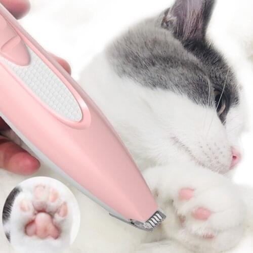 Portable Dog Foot Hair Trimmer Pet USB Rechargeable Clipper Cat Grooming Supplies Dogs Nail Clippers Cleaner Puppy Cats Paws