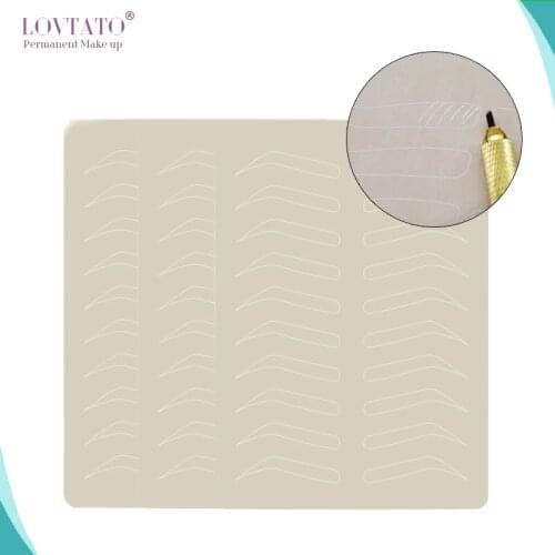 MICROBLADING PRACTICE LATEX NO-NEED INK PRACTISE FAKE SKIN EYEBROW DESGIN TATTOO SUPPLIES NO PIGMENT NEEDED WHITE LINE TRANNING