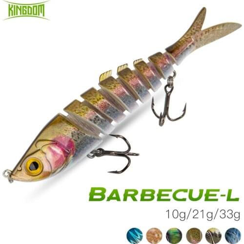 Kingdom Multi Jointed Fishing Lures 90/120/140mm 10/21/33g 8 Sections Flexible Swimbait For Pike Fishing Artificial Crankbait