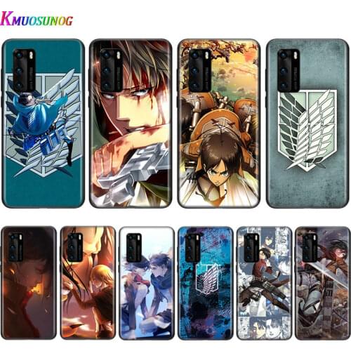 Silicone Cover Attack on Titan for Huawei P Smart Z S Plus 2020 2019 Nova 5T 5i 5 4e 4 3i 3e 3 2i Phone Case