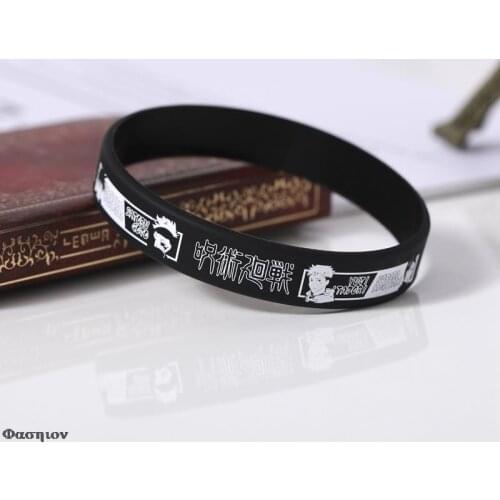 Men Women Student Silicone Wristband Anime Jujutsu Kaisen Fushiguro Megumi Itadori Yuji Silica Gel Bracelet Hand Chain Gifts