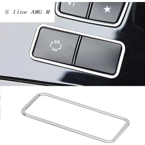 Car styling Console Panel ES Button Frame stainless steel Stickers Trim For Mercedes Benz E Class w212 2012-2015 Car Accessories