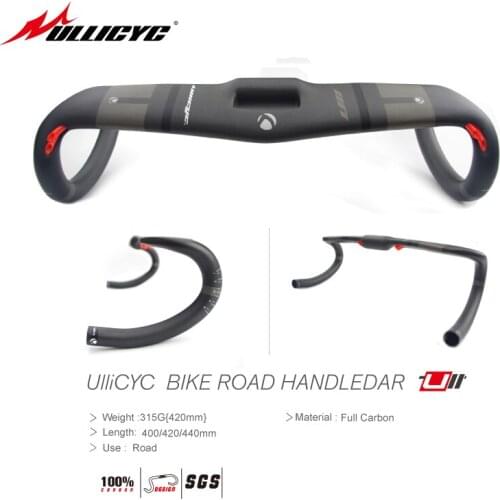 ULLICYC Road Bike Curved Handlebar UD matte/gloss Carbon Fibre Road Bicycle Handlebar Road Bent Bar Bike Parts31.8*400/420/440mm