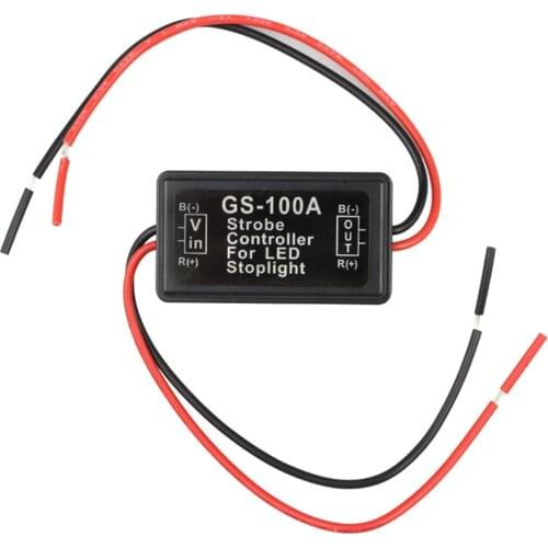 12-24V Universal Flash Controller GS-100A Car Flash Module Car High Brake Light LED Brake Light Signal Light Controller