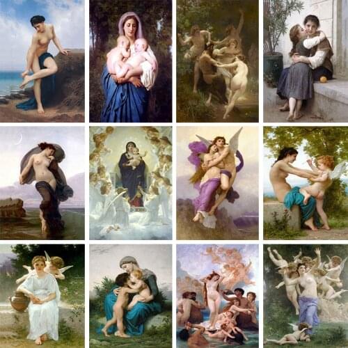 In 19th French Most Important Academic Painter Bouguereau Series 5D DIY Diamond Painting Full Square/Round Diamond Embroidery
