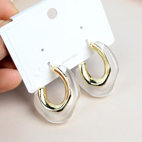 Korea New White Imitation Pearls Round Stud Earrings For Women Luxury Statement Geometry Earrings Female Party Jewelry Gifts