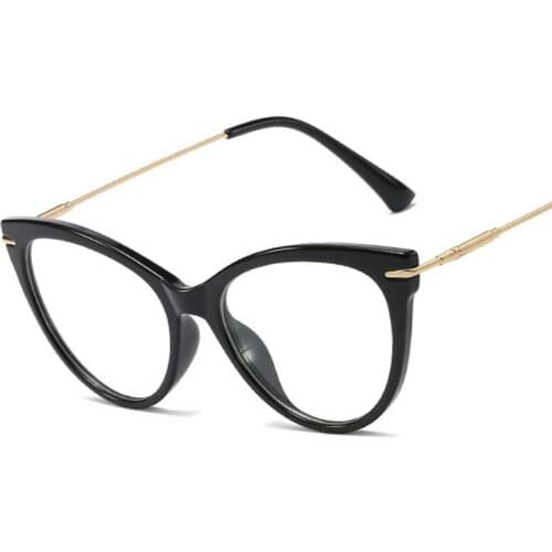 Veshion Cat Eye Round Plastic Titanium Glasses Frames Retro Ultralight Men Women Optical Fashion Computer Glasses