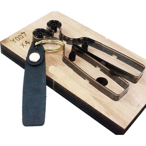 Japan Steel Blade Handmade Leather Knife mold keyring Leathercraft Hollow Punch Knife Mould Template DIY Hand Leather Dies