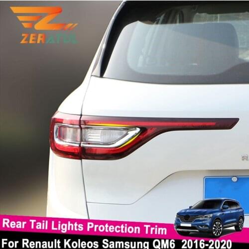 Zeratul Car Chrome Rear Tail Lights Protection Trim Rear Lamps Cover Sticker For Renault Koleos Samsung QM6 2016 - 2020