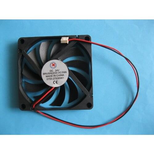 1 Pcs Brushless DC Cooling Fan 24V 8010S 11 Blades 2Wires 80x80x10mm