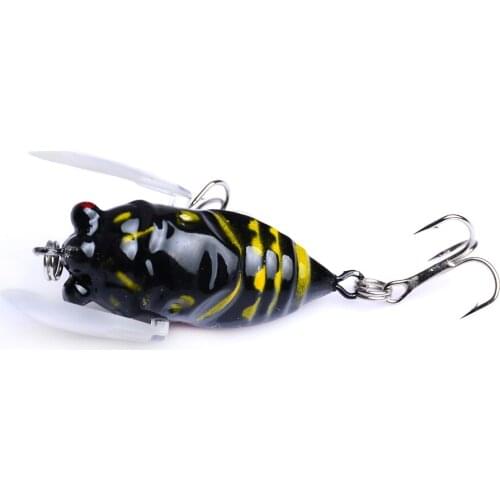 1PCS Cicada 5.8g 4.3cm Perch Insect Lure Bait Fishing Lure Treble Barb Hooks Fishing Tackle Artificial Bait Fishing Accessorie