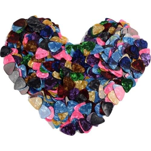 10Pcs/Set Celluloid Electric Guitar Picks Random Color Acoustic Music Picks Plectrum 0.46-0.7mm Thickness Guitar Accessories