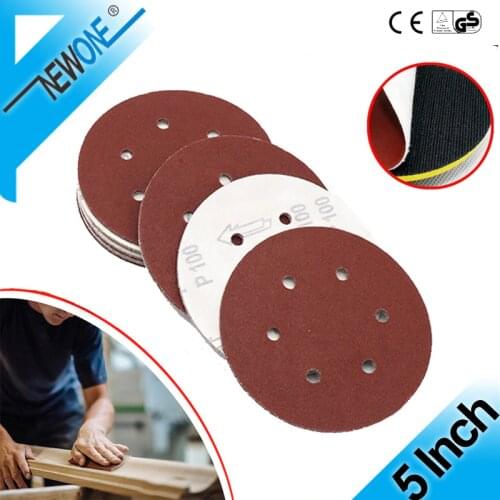10pc 125mm 5" Hook Loop Sanding Discs 8 Hole Sandpaper Pads Set 40Grit-3000Grit Sander Disc Abrasive Polishing Tools Accessories
