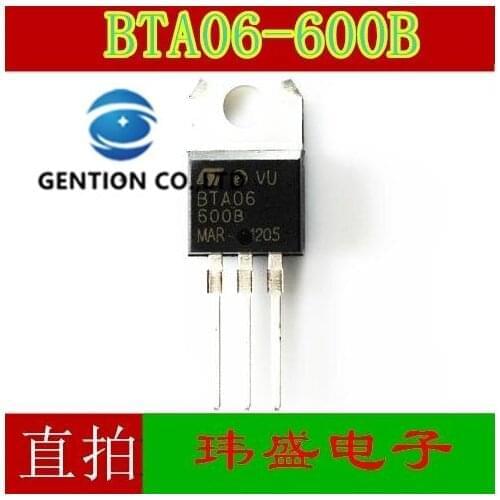 10PCS BTA06-600B TO-220 6A 600V three-terminal two-way thyristor switch in stock 100% new and original