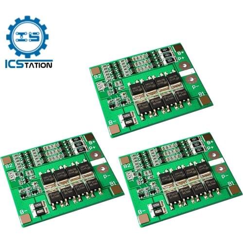 3Pcs 3S 25A Li-ion Lithium Battery Charger Protection Board Balanced Version 18650 BMS for Drill Motor 11.1V 12.6V