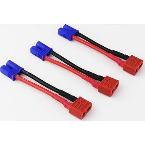 5/10/20pcs EC2 Male to Anti-Skid T-Plug Deans Female Style Connector Adapter 16awg 1.96inch/5cm Wire for RC Lipo Battery