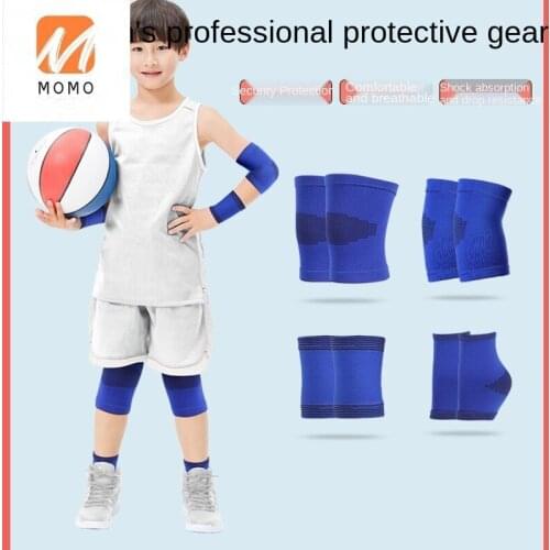 Childrens Sports Kneecaps Drop-Resistant Elbow Guard Thin Breathable Protective Wrist Guard Football Equipment Training Summer