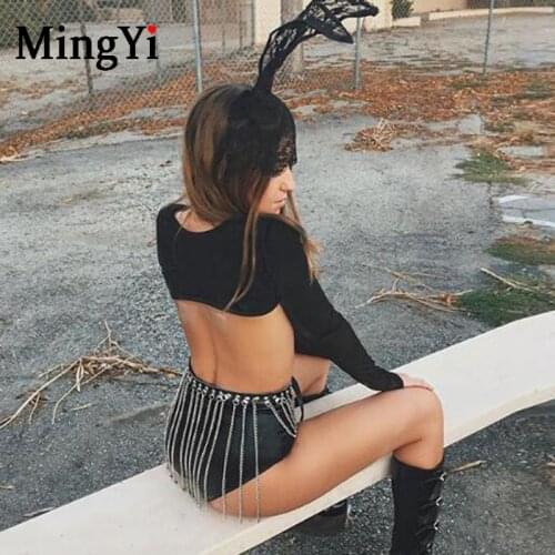 Gothic Sexy Silver Metal Chain Belt Skirt Bdsm PU Leather Harness Bondage Body Waist Chain Belt Festival Club Party Tassel Belts