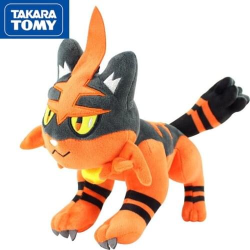 TAKARA TOMY Pokemon Anime Doll 30 Cm SUN&MOON Torracat Plush Toy Plush Toy Christmas Pokemon Monster Plush Toy