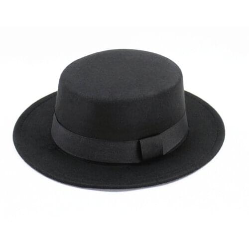 9 Colours Jazz Caps Gentleman Hats Imitation Woolen Women Men Ladies Fedoras Top Hat European American Round Caps Bowler Hats