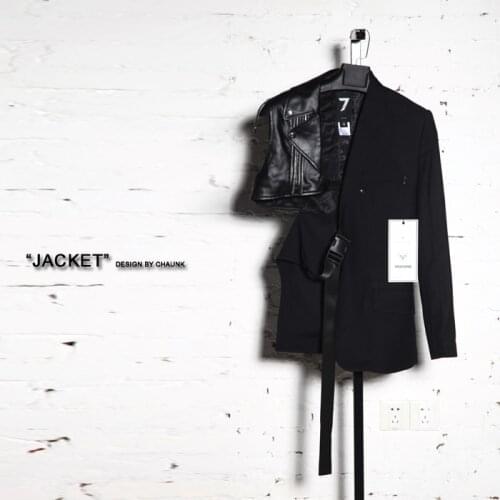 NEW Mens clothing fashion GD hair stylist Independent design splicing style self-cultivation suit stage singer costumes