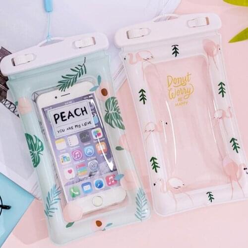 Outdoor Drifting Airbag Mobile Phone Waterproof Bag Swimming Diving Set Touch Screen Hanging Neck Mobile Phone Waterproof Cover
