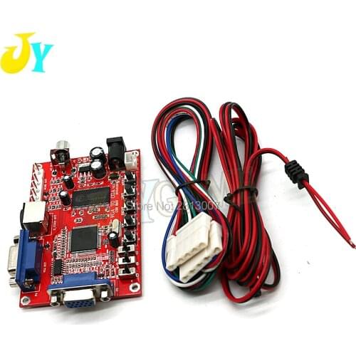 VGA TO CGA 5 PINS RGBS/CVBS/S-VIDEO/AV video converter board CRT monitor converter board for game machine