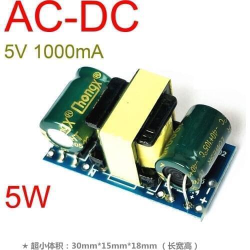 5W AC-DC Buck Converter 110V 220V TO 5V 1000mA Step Down Isolated Switching Power Supply Module