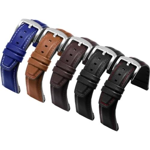 22mm Leather +Silicone 2in 1 watchband black brown blue bracelet Suitable for Huawei watch GT/Pro smart watch accessories