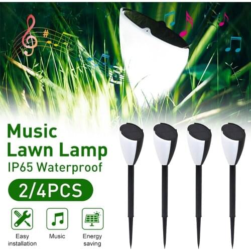 Christmas Solar Music Lawn Lamp Landscape Lights Outdoor Garden Decoration LED IP65 Waterproof Pathway Stake Solar Garden Lights