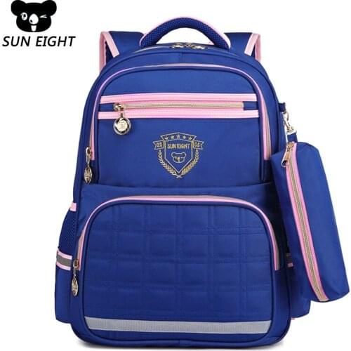 SUN EIGHT Kids School Backpack High Quality Orthopedic School Bags For Children Big Capacity Primary Schoolbag Mochilas