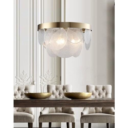 Modern and simple diamond frosted dining room chandelier living room American bedroom Nordic creative personality chandelier